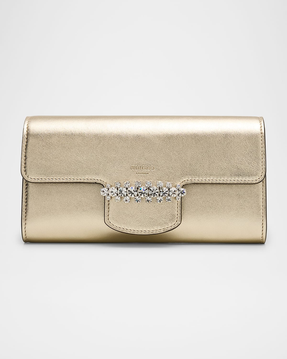 Bing Crystal Metallic Leather Wallet | Neiman Marcus