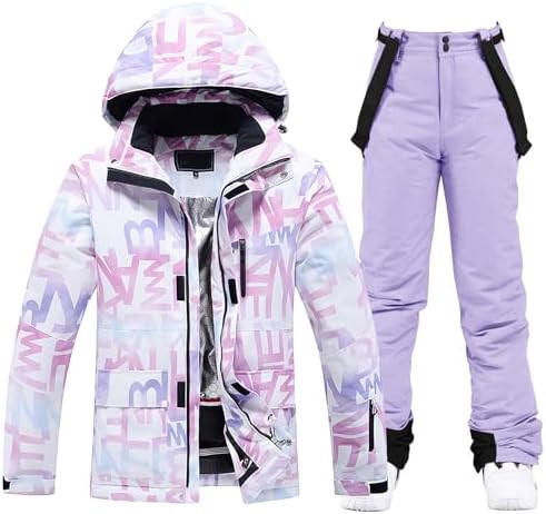 RIUIYELE Women's Ski Jackets and Pants Set Waterproof Insulated Snowsuit Winter Warm Skisuit Fash... | Amazon (US)