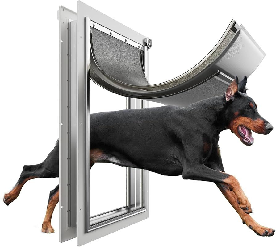 Extra Large Dog Door for Exterior Door, Up to 220 lbs, Doggy Door with 3 Flaps Opening 13.4" x 23... | Amazon (US)