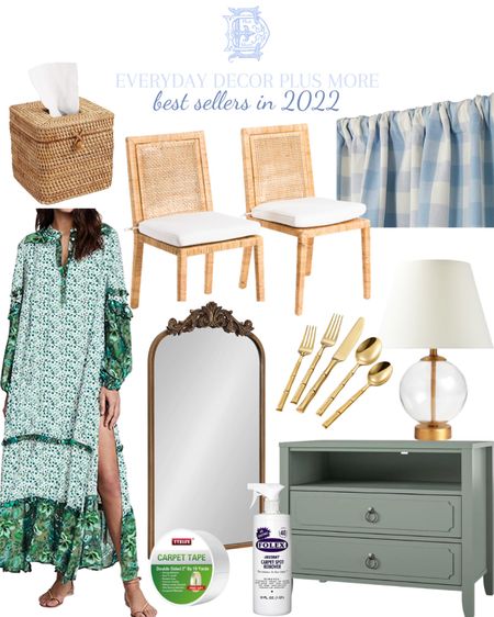 Best sellers from 2022!!!! Amazon finds. LTK best sellers. Affordable finds. Budget friendly decor. Budget luxury. Life hacks. Everyday decor plus more. Lighting. Affordable furniture. Affordable decor. Accent pieces. Necessities. Battery operated lights. Block print tablecloths. Block print napkins. Gingham drapes. Affordable large nightstand. Anthropologie mirror dupe. Large gold mirror. Large brass mirror. Ornate mirror. Bamboo silverware. Good silverware. Rattan dining chairs. Serena and Lily lamp for less.

#LTKhome #LTKunder100 #LTKunder50
