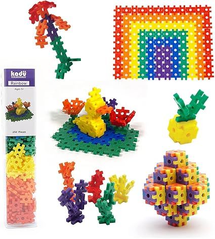 KADU Rainbow 250 Piece Set - STEM/STEAM Building + Construction Toy, for Open + Imaginative Play ... | Amazon (US)