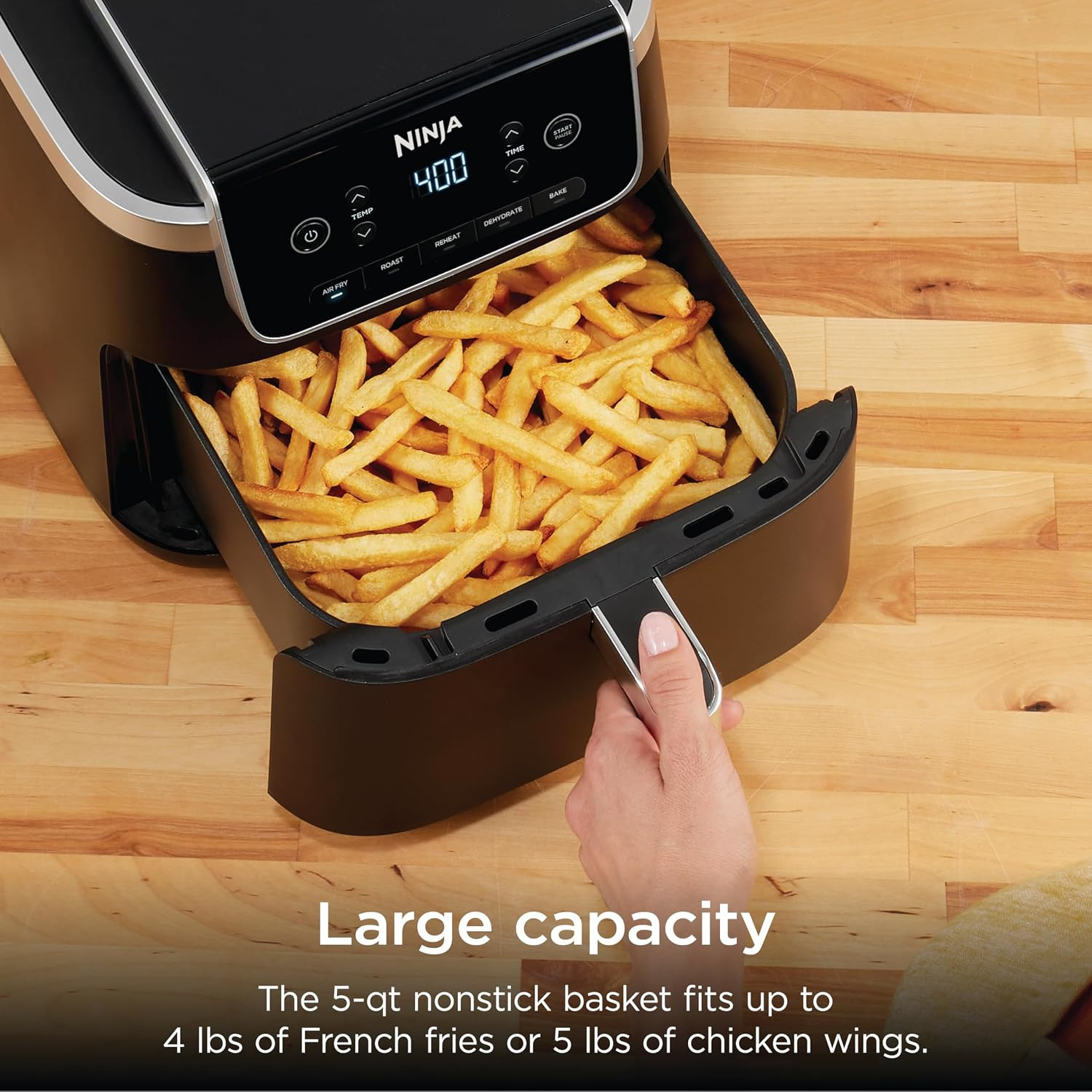 Ninja Air Fryer | 5 QT Capacity fit up to 4lbs of Fries | 5-in-1 Air Fry, Bake, Roast, Reheat, & ... | Amazon (US)