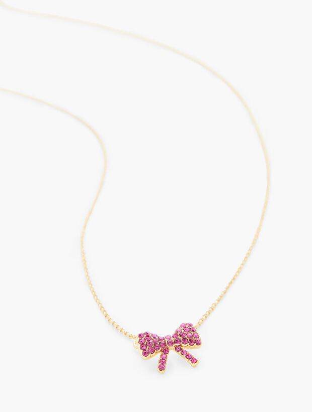 Mignonne Gavigan For Talbots Pink Bow Necklace | Talbots