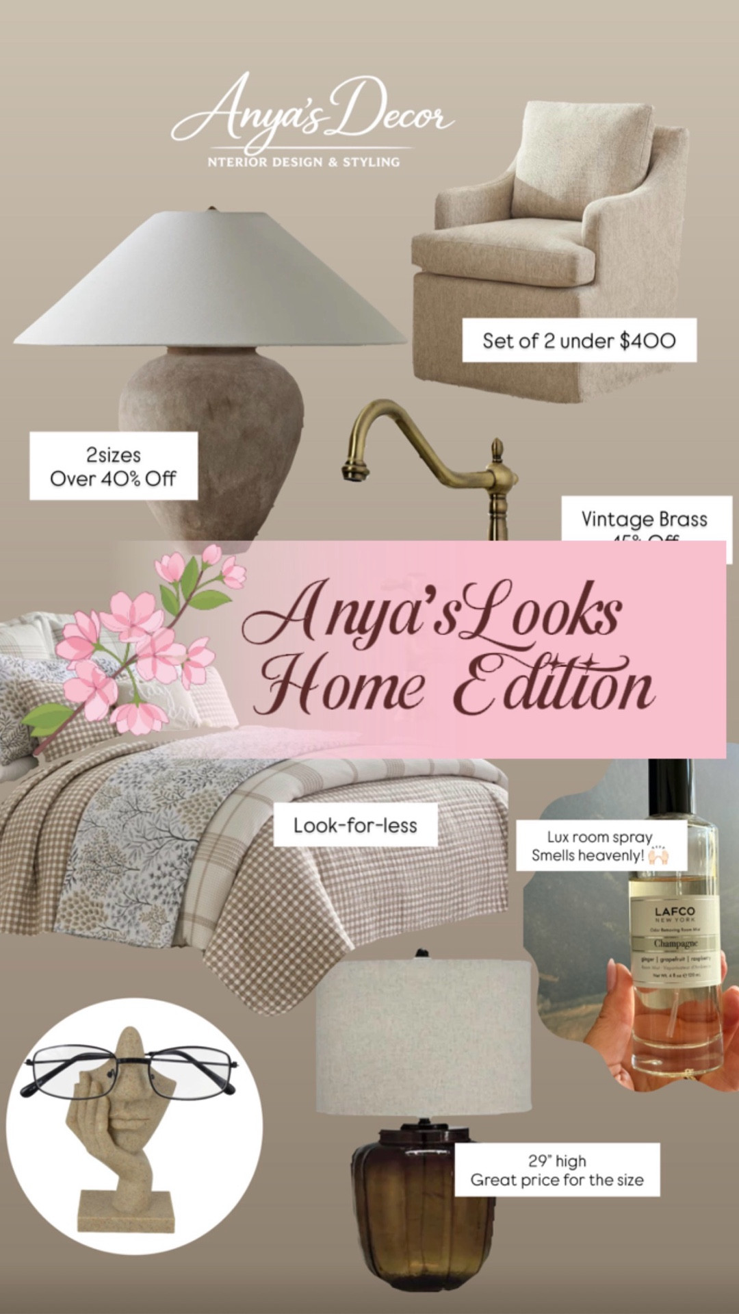 🏡Comment Shop for links 
🏡I may receive a small commission if you shop through my links (at no extra cost to you)
🏡Follow for more affordable finds for home & design 
-
Home finds you didn’t know you needed 
Affordable, cozy, and look-for-less pieces that elevate your space without the designer price tag ✨
From statement lamps to soft bedding and vintage-inspired accents… this is your sign to refresh your home 🏡
—
affordable home decor, walmart home finds, target home decor, neutral home styling, cozy bedroom ideas, look for less decor, midlife home style, elegant home on a budget, home decor deals, modern classic home, Wayfair’s finds , kitchen , faucet, lamps, bedding, reading 


#LTKHome
