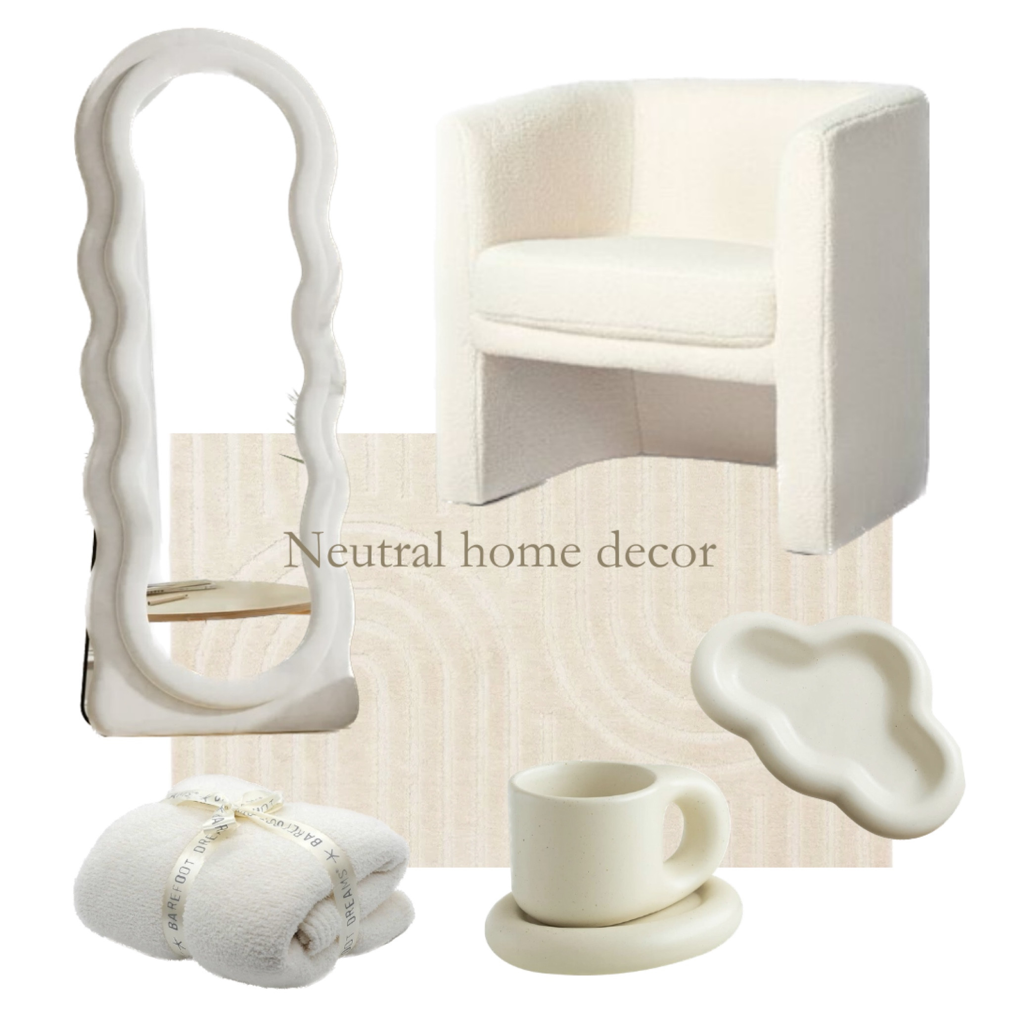 Shop the pic! Neutral home finds. 

#neutral #homedecor #neutraldecor #homedecor #neutralesthetics #homeesthetics #amazonfinds #wavymirror #bohorug #rugs #neutralrug #coffeemug #throwblanket #barefootdreams #cozy #cozyesthetics 

#LTKFind #LTKhome #LTKstyletip