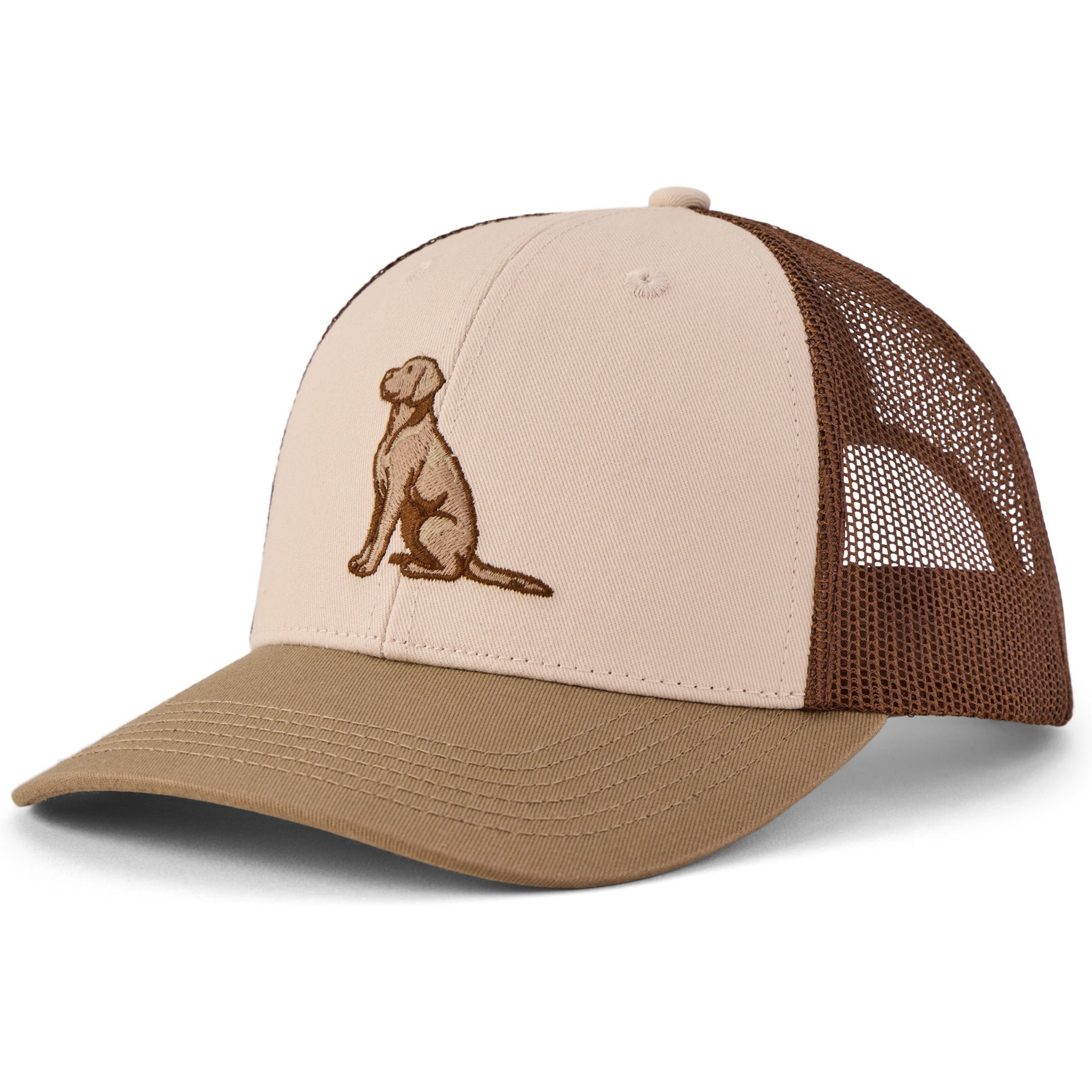 LIFE IS GOOD Adult Unisex Clean Sitting Dog Hat, Birch White / Mushroom Brown | Chewy