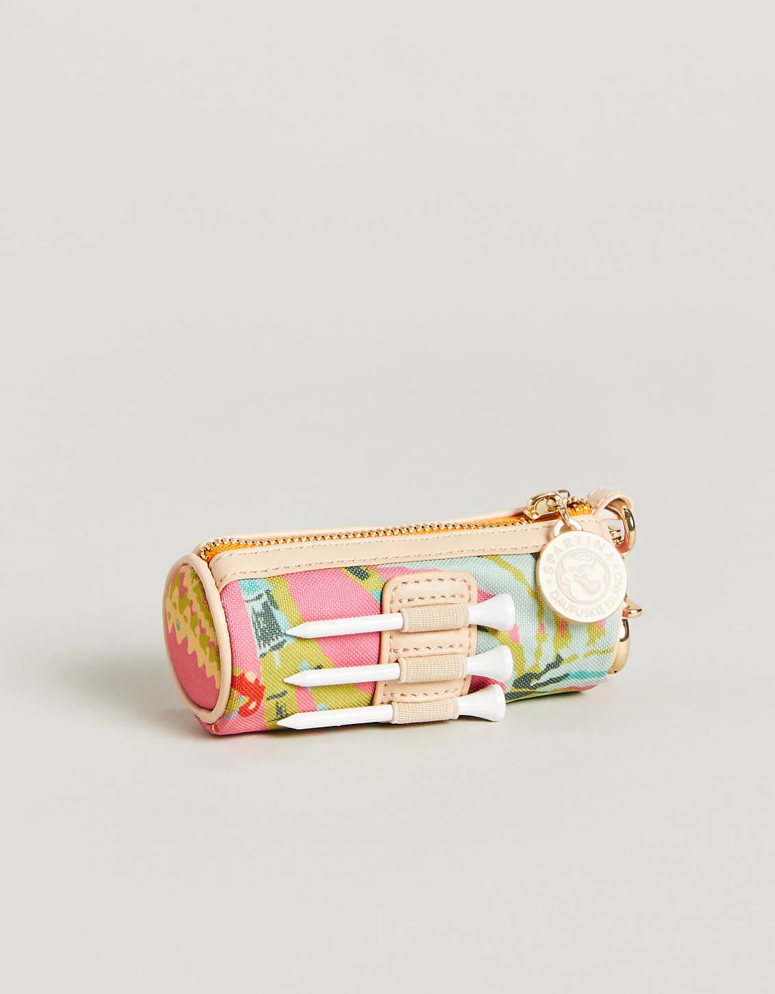 Ball and Tee Pouch LW Queenie Tropical Floral Pink | Spartina 449