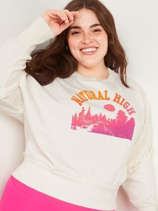 Loose Crew-Neck Cropped Sweatshirt for Women | Old Navy (US)