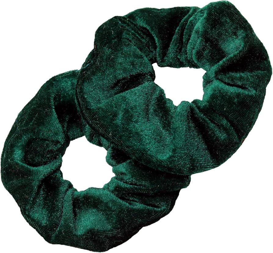 Kenz Laurenz Hair Scrunchies - 2 Velvet Hair Ties for Women Girls Hair Elastics Ponytail Holder S... | Amazon (US)