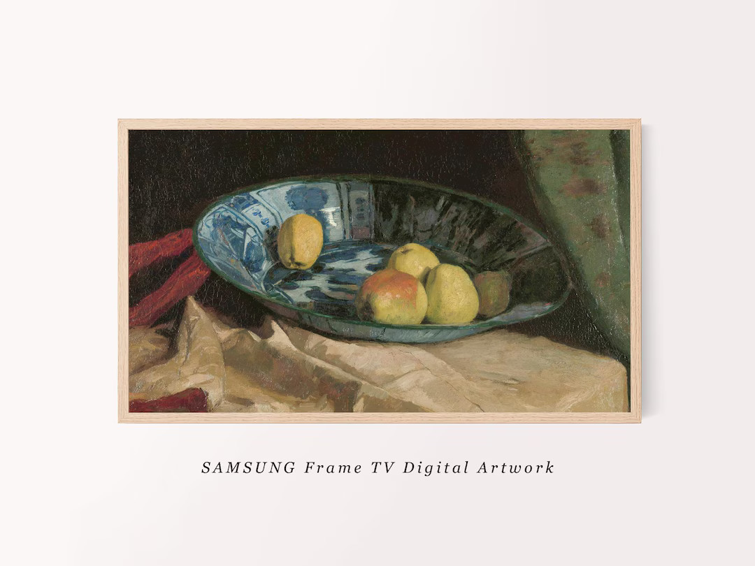 Samsung Frame TV Art Vintage Apples Still Life Oil Painting TV Art Designer Frame TV Art Moody Wa... | Etsy (US)