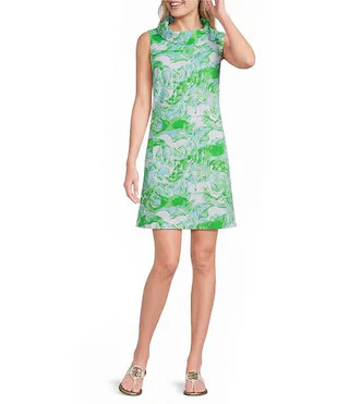 Lilly Pulitzer Payson Galloping Gals Print Cowl Neck Sleeveless Shift Mini Dress | Dillard's | Dillard's