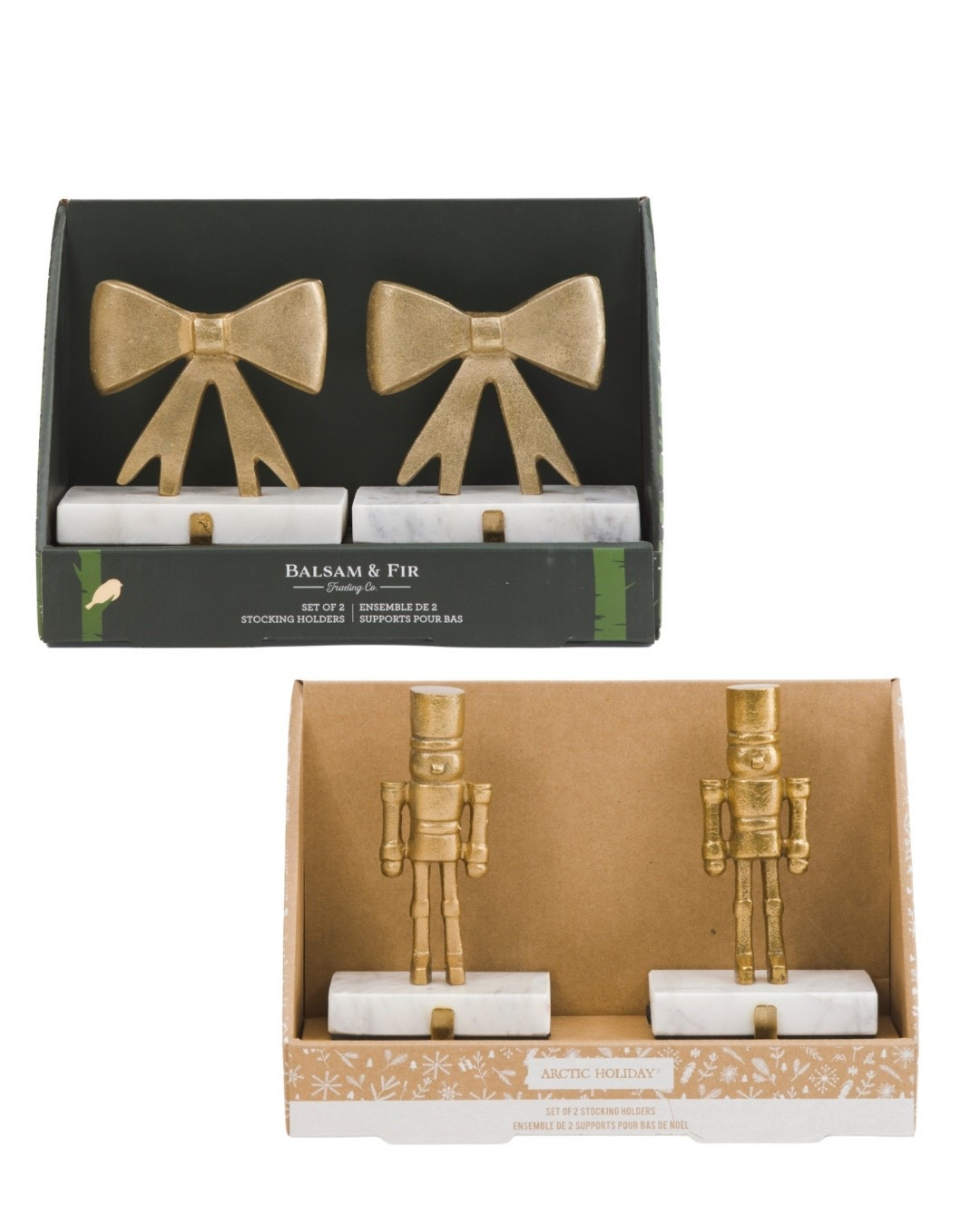 Gold and Marble Bow Stocking Holders | Nutcracker Stocking Holders

#LTKHoliday #LTKHome #LTKSeasonal