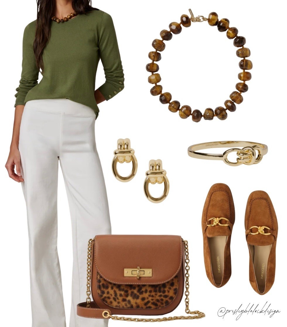 J McLaughlin Outfit / Preppy Style / East Coast style / crossbody purse / flare pants / business casual / fall sweater / gemstone necklace

#LTKootd #LTKWorkwear #LTKSaleAlert