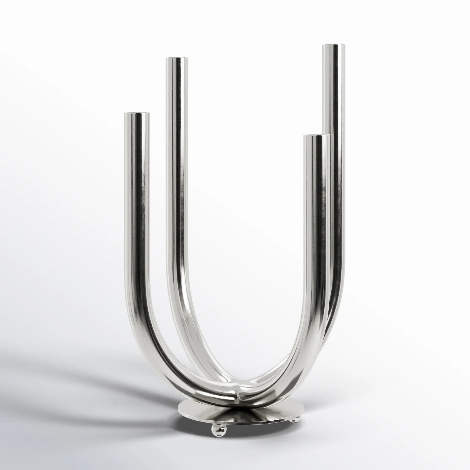 Bianca Stainless Steel Tabletop Candelabra | AllModern