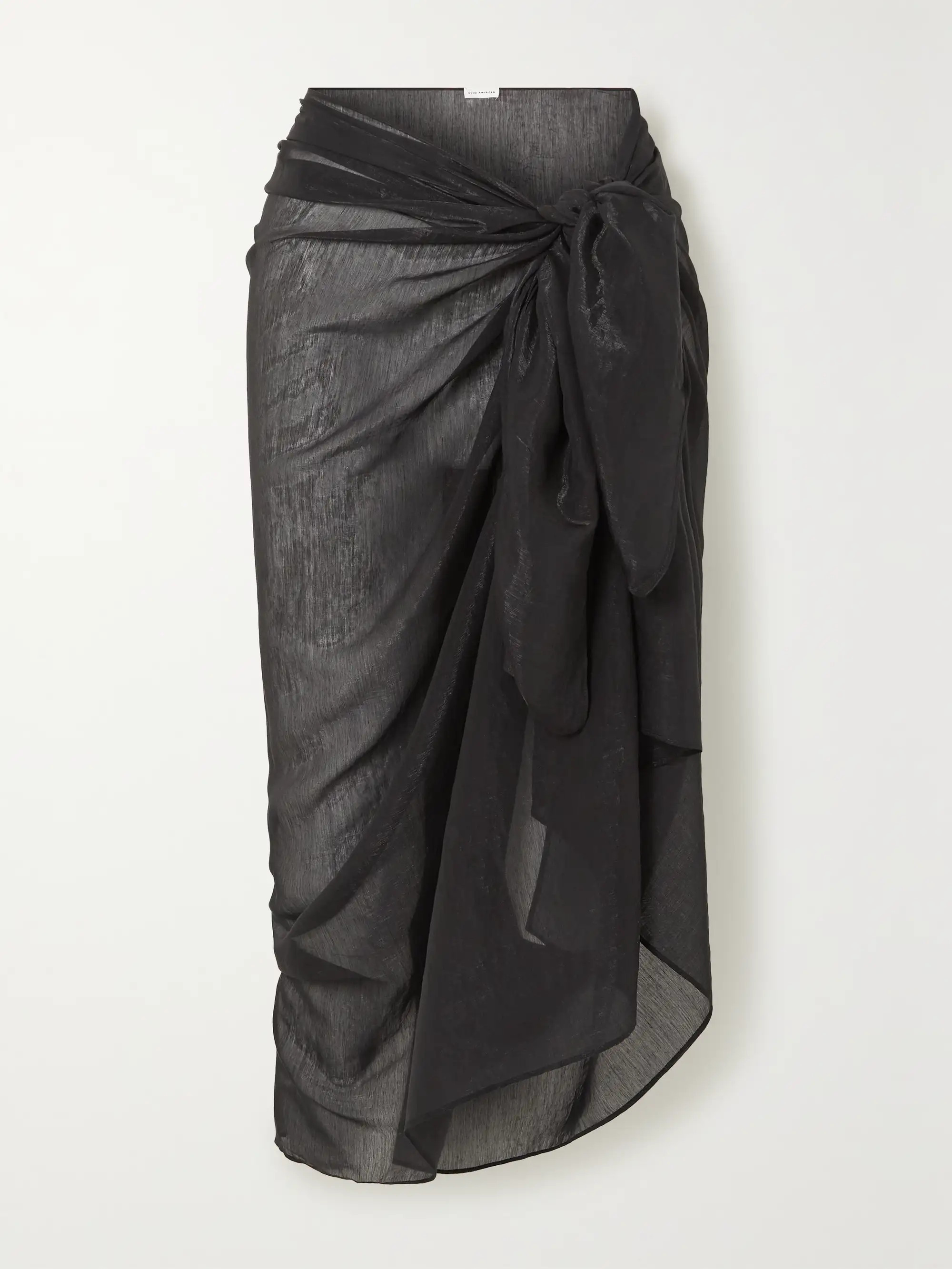 GOOD AMERICAN Capri stretch recycled-voile pareo | NET-A-PORTER | NET-A-PORTER (UK & EU)