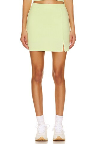 SUNDRY High Waist Mini Skort in Lime from Revolve.com | Revolve Clothing (Global)