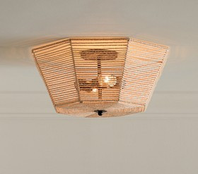 Wrapped Hex Flush Mount (8") | Pottery Barn Kids