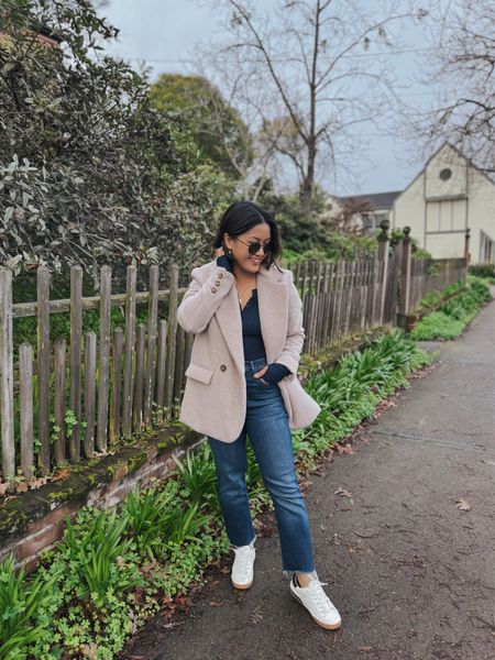 You can never go wrong with classics 👌🏽.. Styled a classic henley tucked into my favorite high rise kick flare jeans and threw on my go-to blazer coat and white sneakers. 

✨ High rise jeans are my favorite jeans to wear when I want to tuck in a tight fitting top. I love mid rise jeans for untucked tops or for a top that’s just tucked in the front. 

🖤 I love sharing simple ways to style and elevate everyday core basics. I hope to inspire you to fall back in love with what’s already in your closet and help you discover pieces you’ll love to have in your daily wardrobe 🖤

Petite style inspo . Petite outfit ideas . Capsule wardrobe styling . Versatile outfits . Wardobe styling . Wardrobe stylist . Wearing vs styling . Style tips . Styling tips

#petitefashionblogger #styleideas #minimalstyleinspiration #outfitstyles #personalstyling #styletip #blazercoat #wardrobeessentials #dolcevita #motherdenim #freepeople #whenyouwearfp #ltkpetite #bayareablogger

#LTKstyletip #LTKworkwear #LTKshoecrush