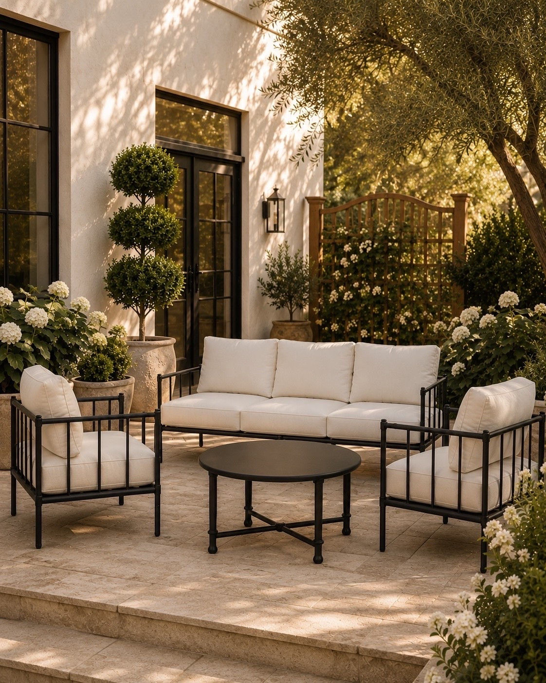 The sweetest and most charming European inspired backyard patio. I love the elevated furniture pieces paired with the gorgeous greenery. All Wayfair favorites!

#LTKHome