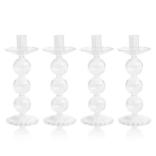 8.75'' H Glass Tabletop Candlestick | Wayfair North America