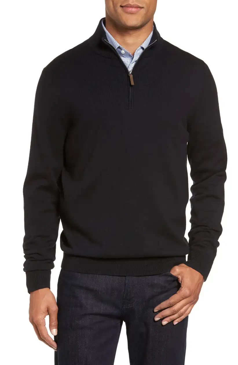 Nordstrom Half Zip Cotton & Cashmere Pullover (Regular & Tall) | Nordstrom