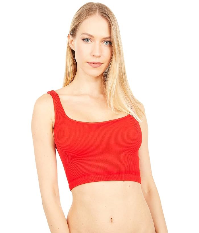 FP Movement Happiness Runs Square Neck Bra (Victory Red) Women's Lingerie | Zappos
