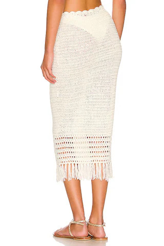 MORE TO COME Angelina Midi Skirt in Ivory from Revolve.com | Revolve Clothing (Global)