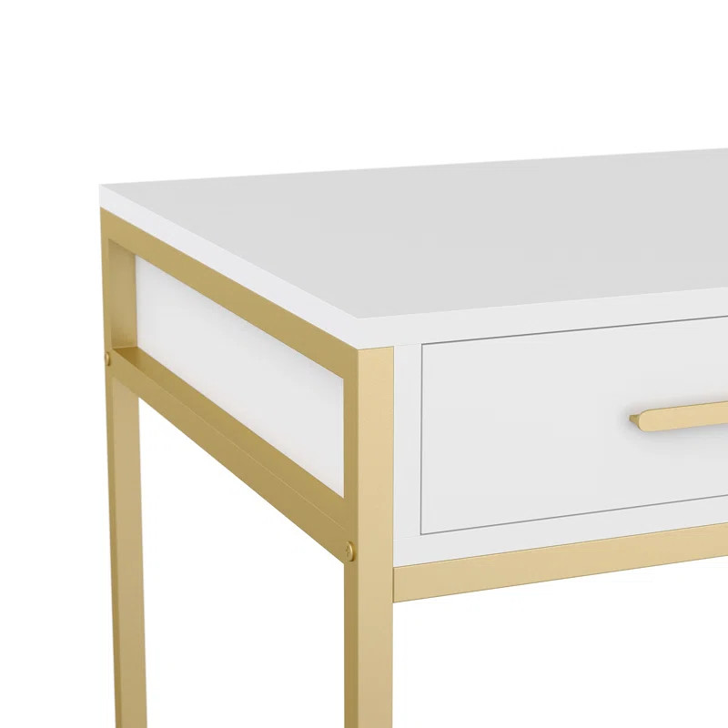 Huddleston Martha Stewart 3 Drawer Home Office Desk with Metal Frame and Hardware | Wayfair North America