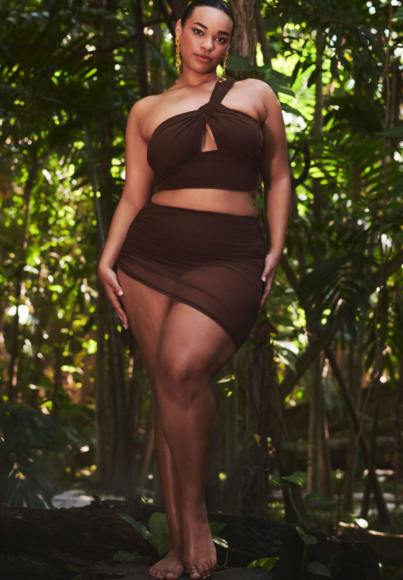 Ruched Bikini Miniskirt | Eloquii