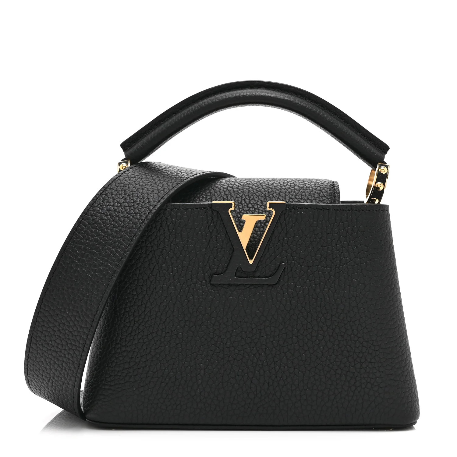 Taurillon Mini Capucines Black | FASHIONPHILE (US)