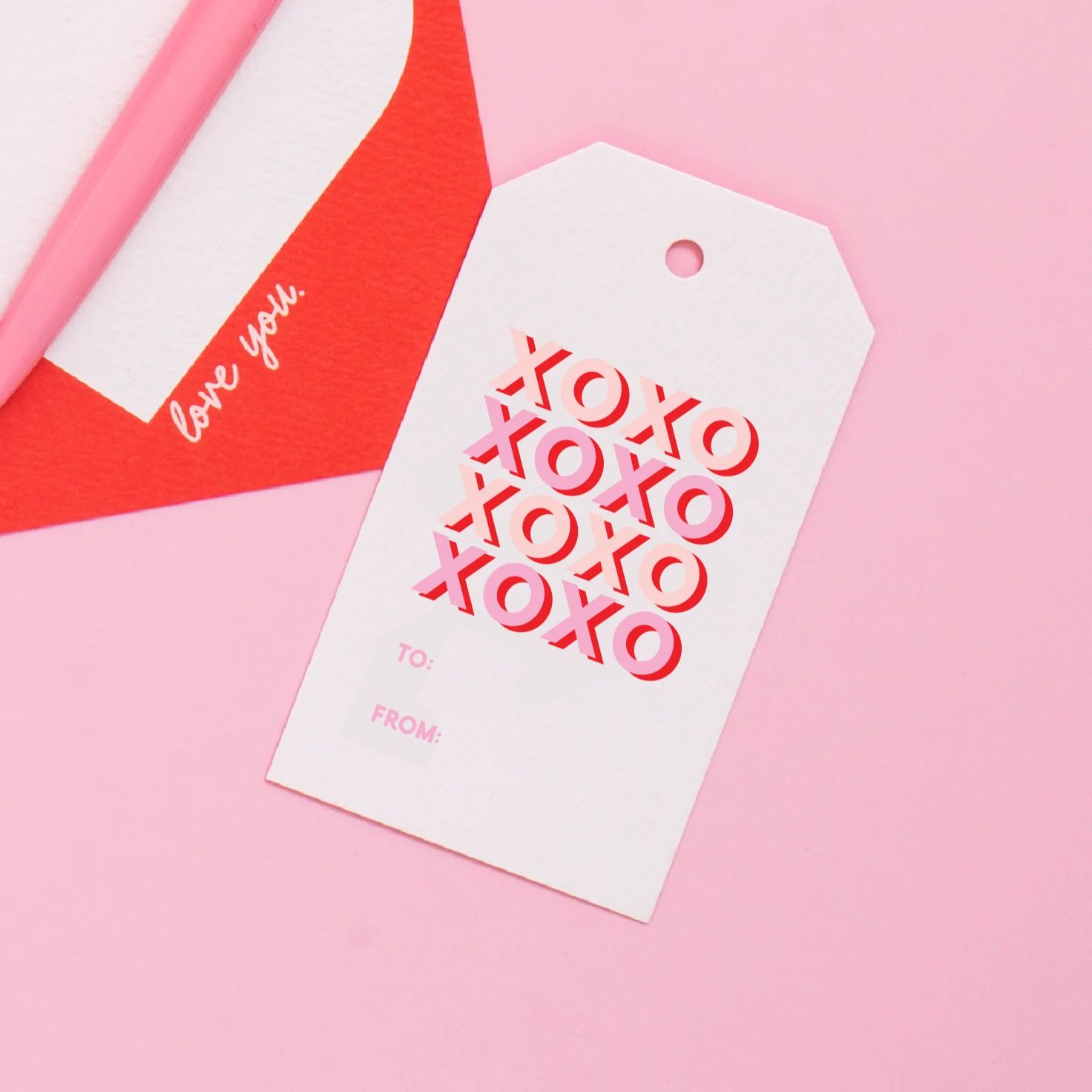 XOXO Valentines Gift Tag | Joy Creative Shop