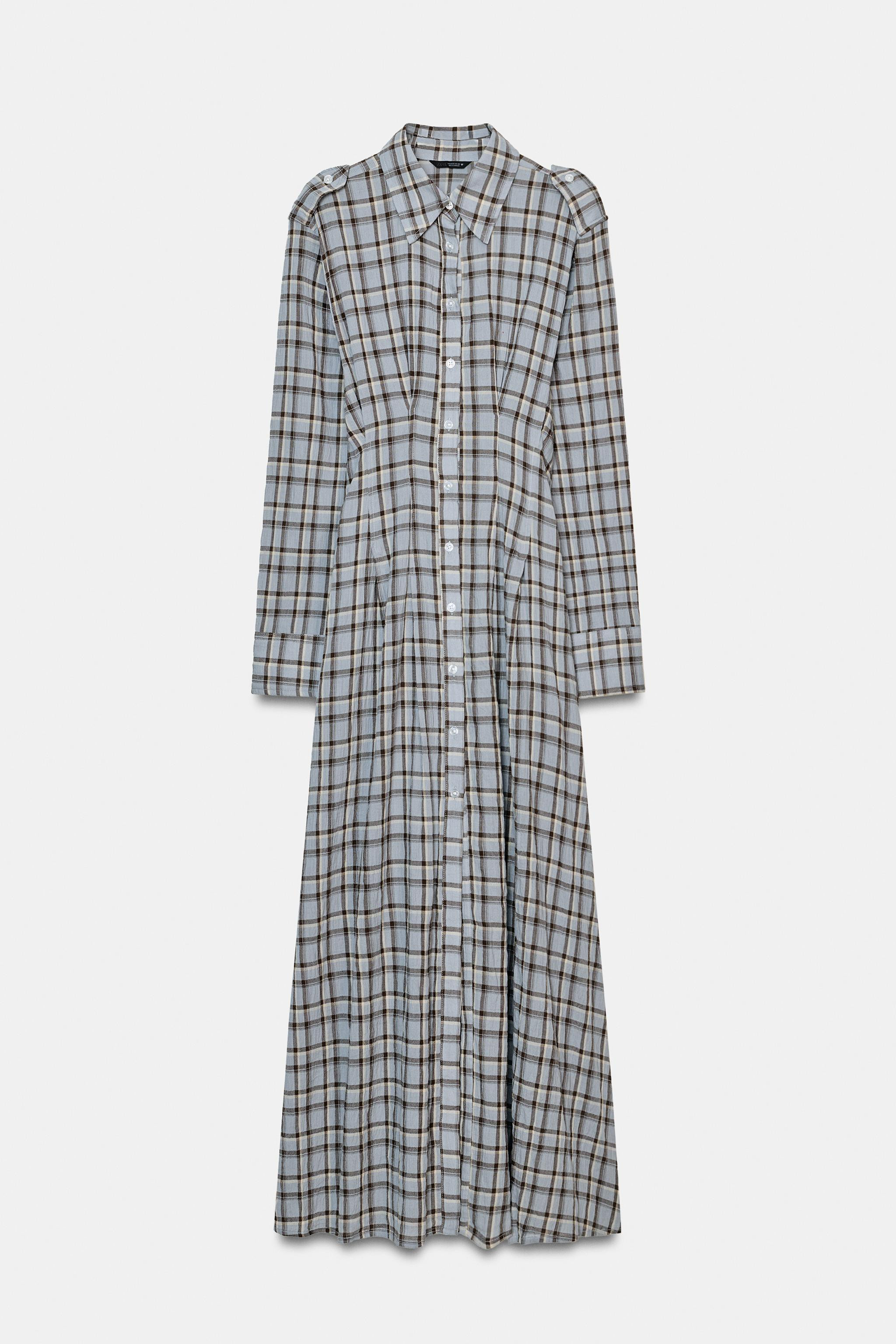 PLAID SHIRT DRESS | Zara US