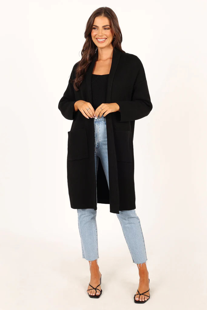 Avah Long Cardigan - Black | Petal & Pup (US)