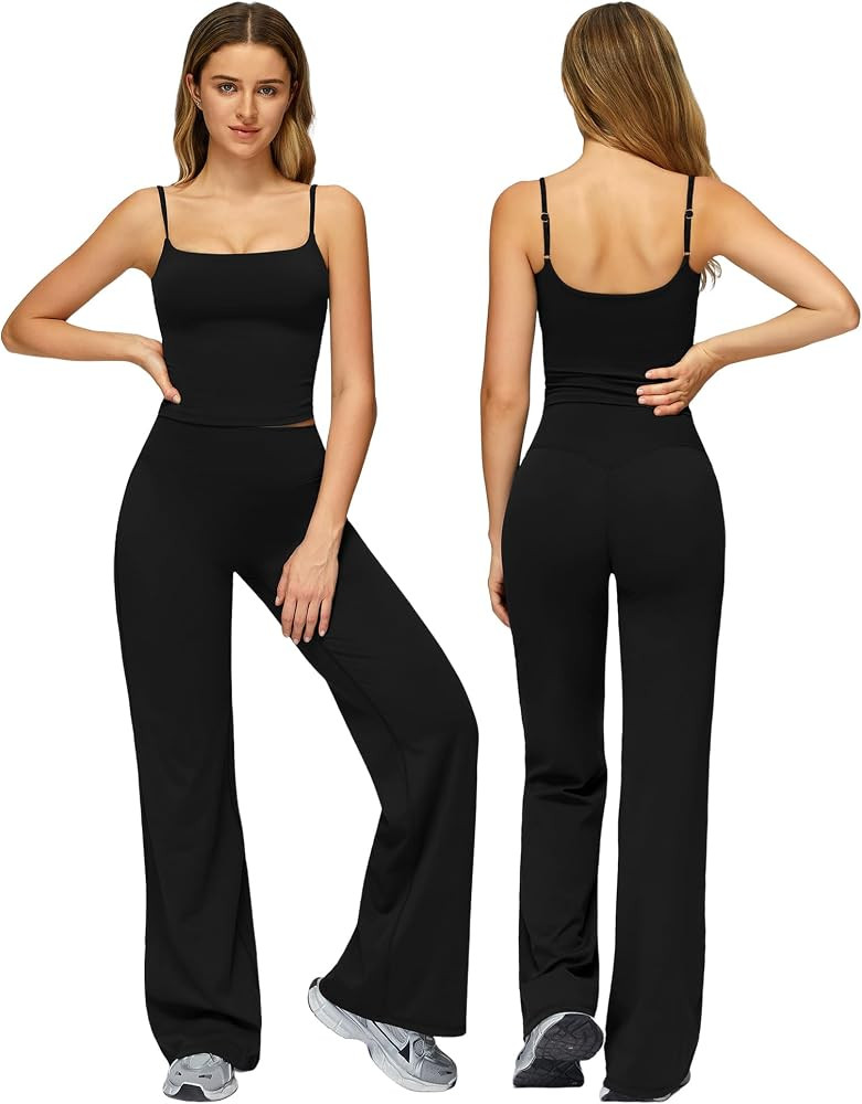 ABOCIW Workout Sets for Women 2 Piece Yoga Pilates Outfits | Amazon (US)