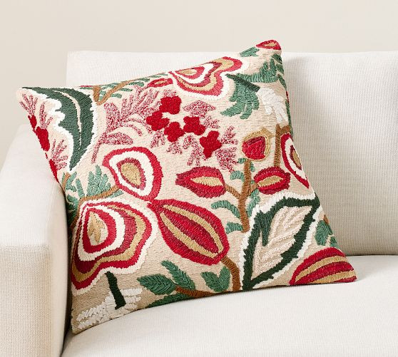 Celine Embroidered Pillow | Pottery Barn (US)