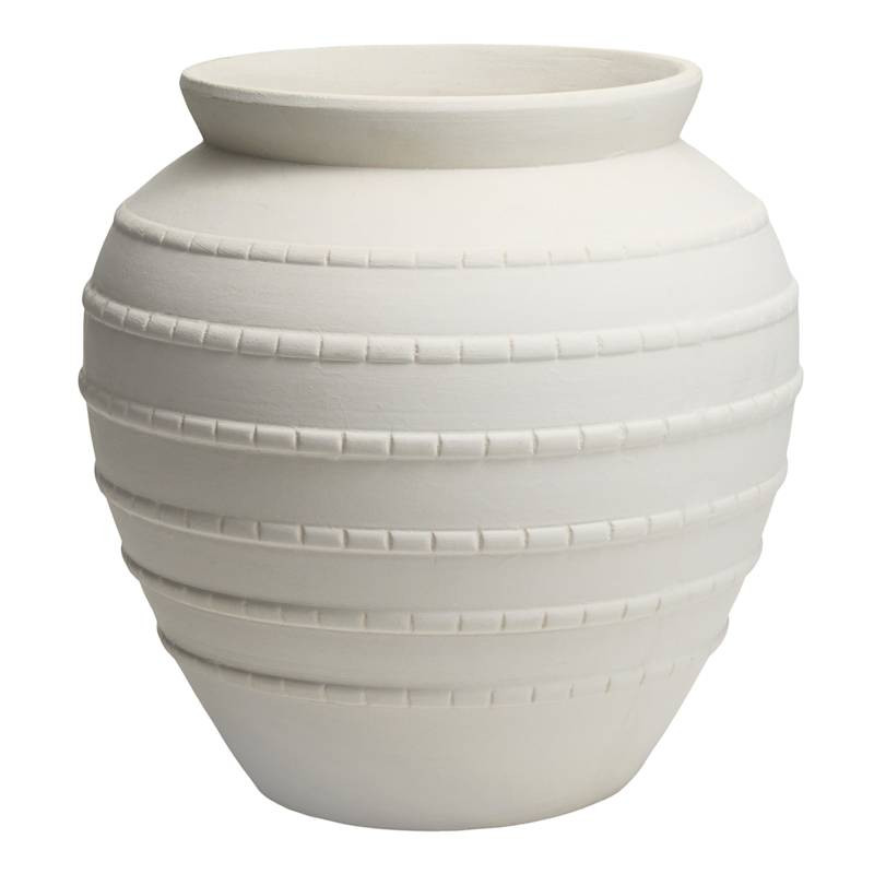 White Ceramic Vase, 11" | At Home