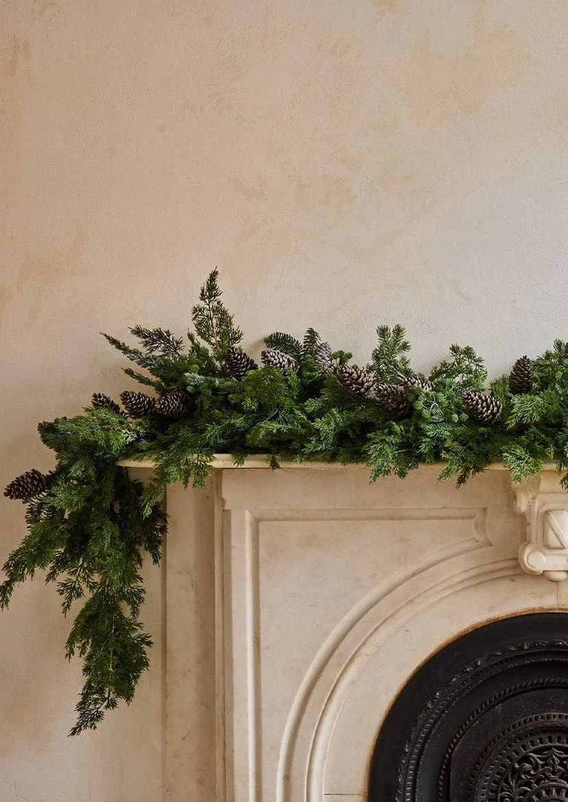 Spruce & Pine Cone Garland | Artificial Holiday Greens at Afloral.com | Afloral
