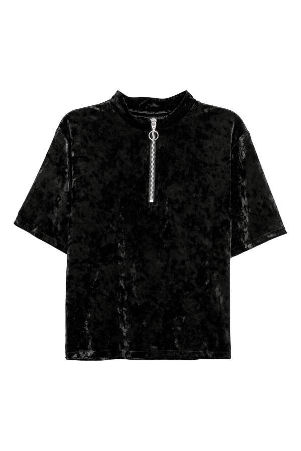 Crushed-velvet Top | H&M (US)