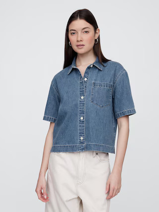 Boxy Denim Shirt | Gap Factory