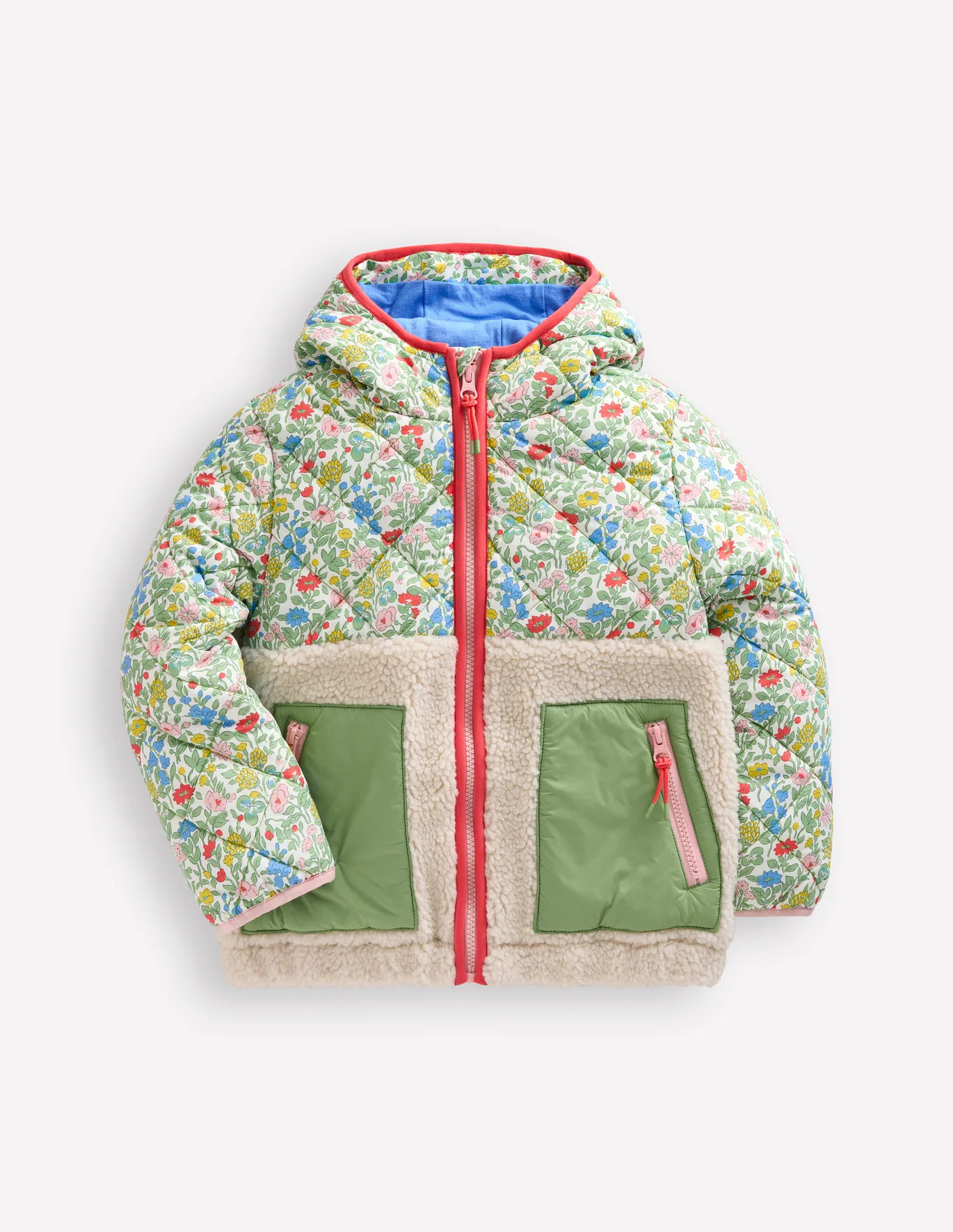 Borg Mix Jacket - Multi Meadow Floral | Boden US | Boden (US)