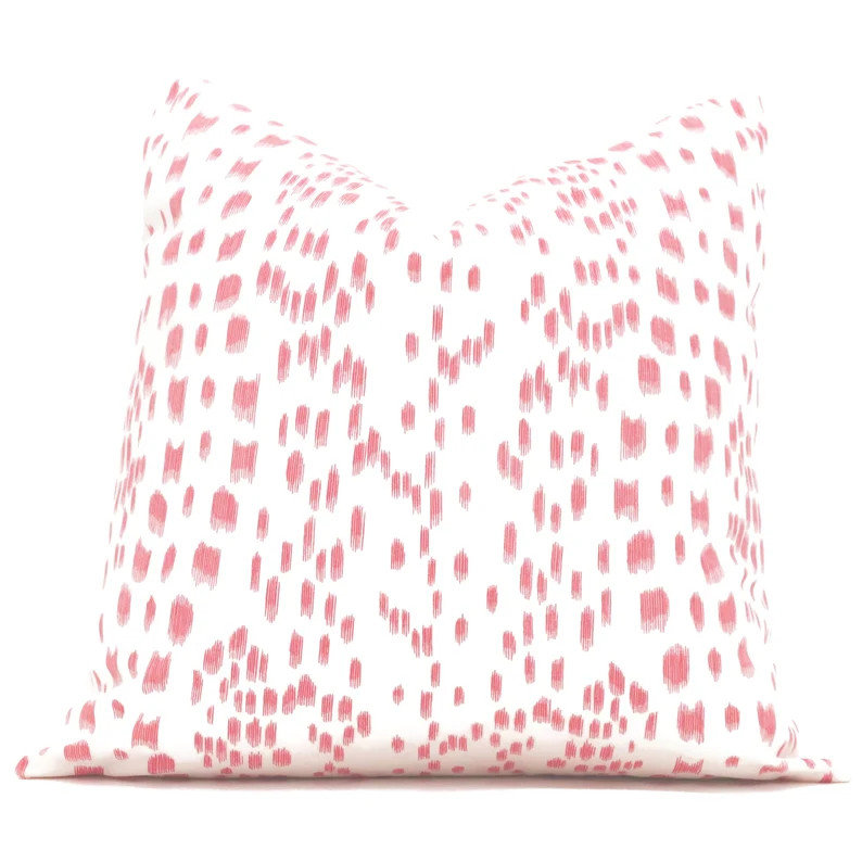 Brunschwig Fils Les Touches Petal Pink and White Decorative Pillow Cover 18x18, 20x20, 22x22, Eur... | Etsy (US)