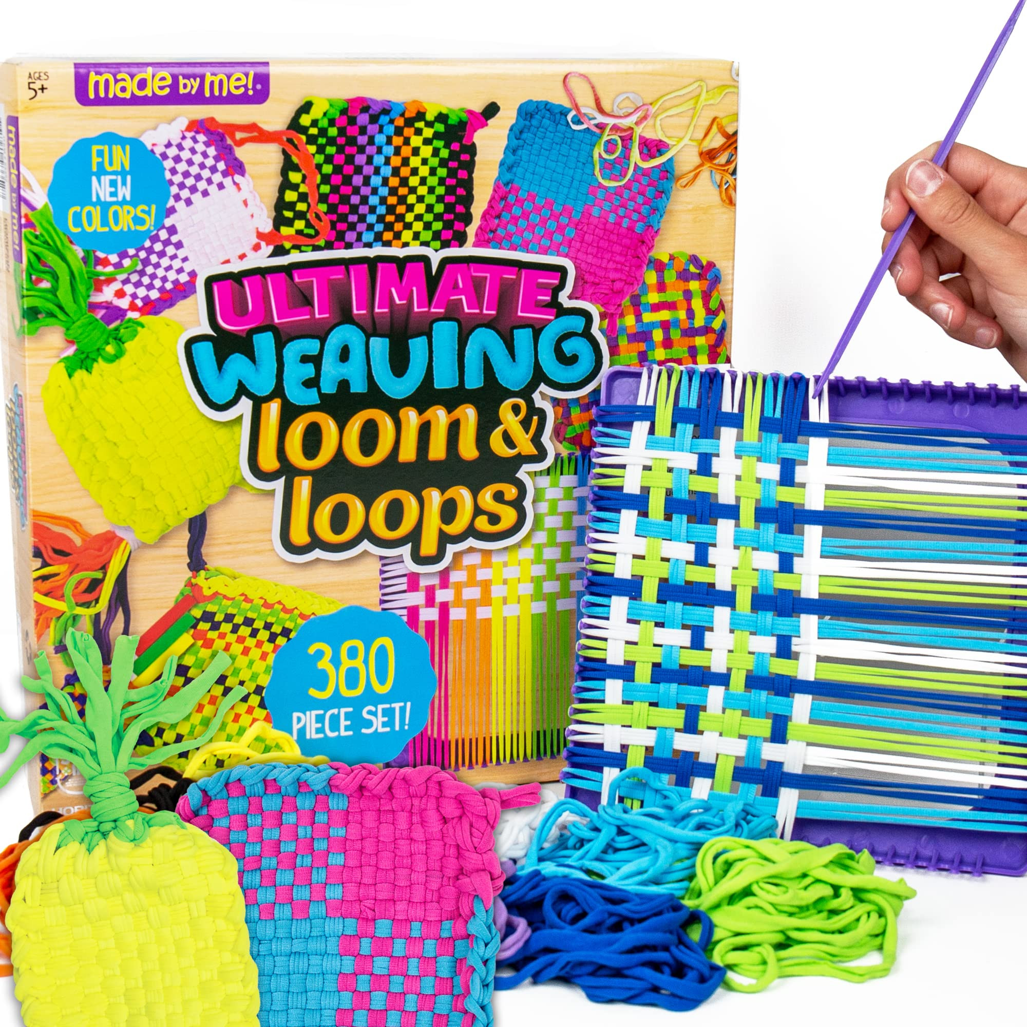 Made By Me Ultimate Weaving Loom, Includes 378 Craft Loops & 1 Weaving Loom with Tool, Makes 25 P... | Amazon (US)