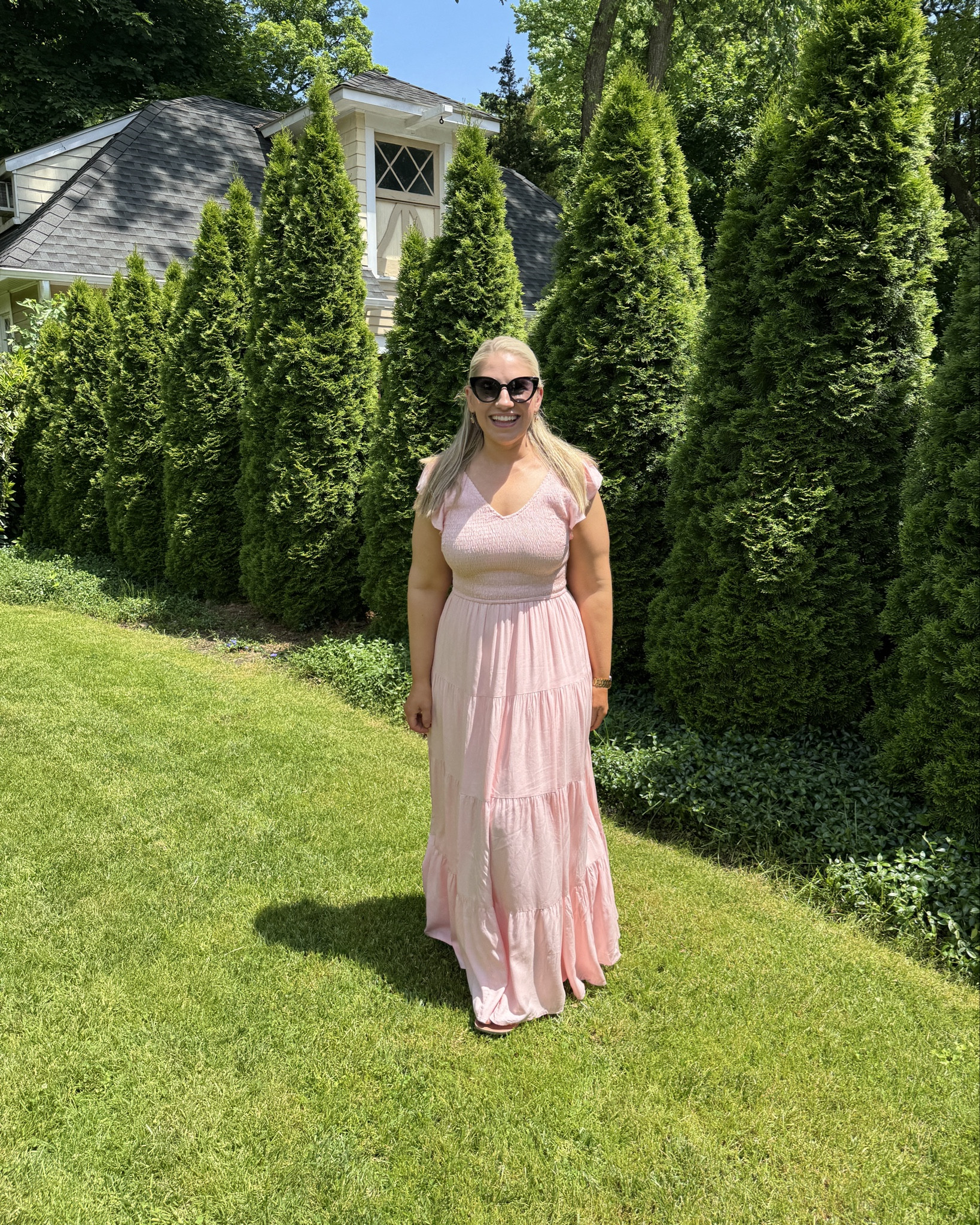 Pretty in pink midi dress, maxi dress for summer, pear shape, midsize fashion, midsize style, easy dress to throw on and go, flattering! I’m wearing a medium 

#LTKWedding #LTKFindsUnder50 #LTKMidsize