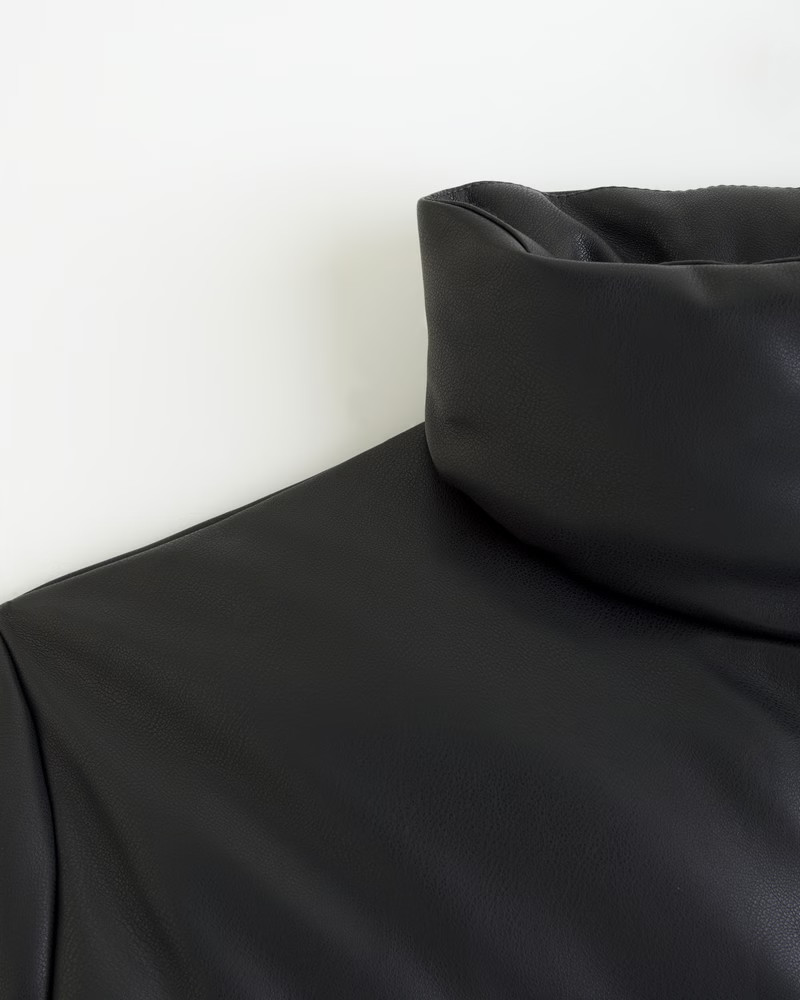 Vegan Leather Mini Ultra Puffer | Abercrombie & Fitch (US)