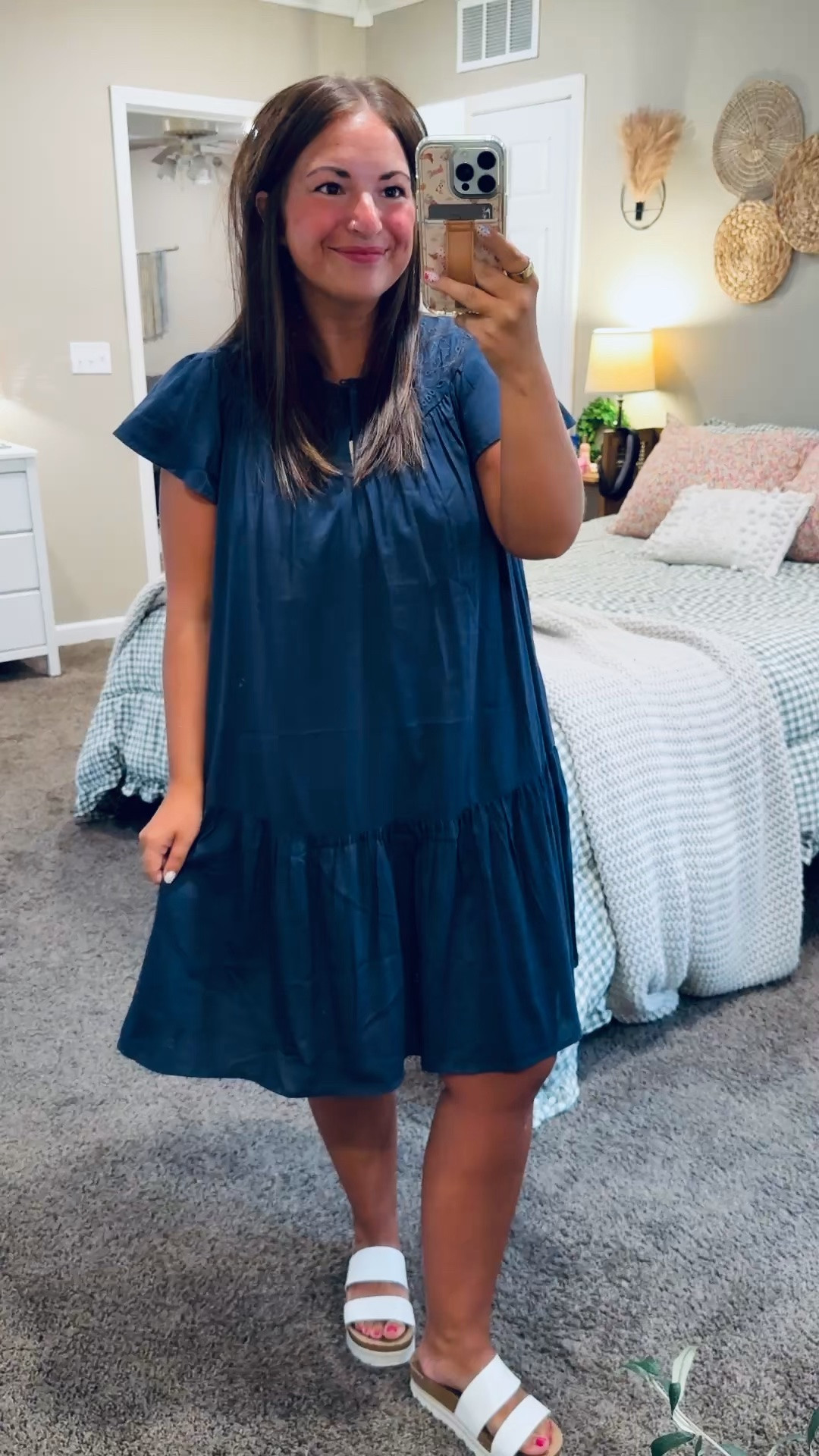This Old Navy dress is such an easy, comfortable option for the classroom! 💙 I love the pretty lace details, flutter sleeves and relaxed fit—just add sandals or sneakers for a simple school counselor look!


sandals: fit true to size // wearing a 5
dress: fits oversized // wearing a medium 

 #LTKMidsize #LTKWorkwear