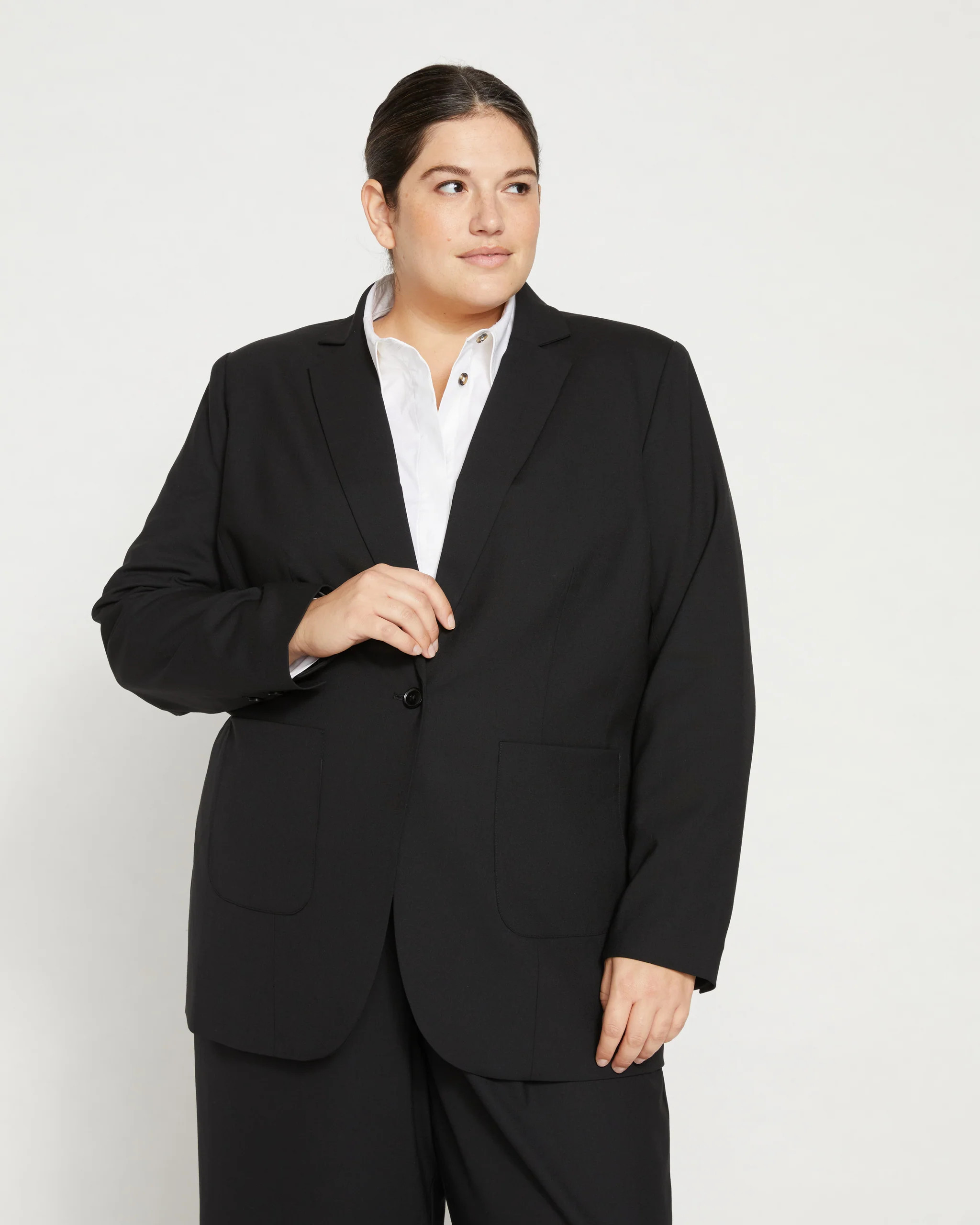 Barclay Stretch Wool Blazer - Black | Universal Standard