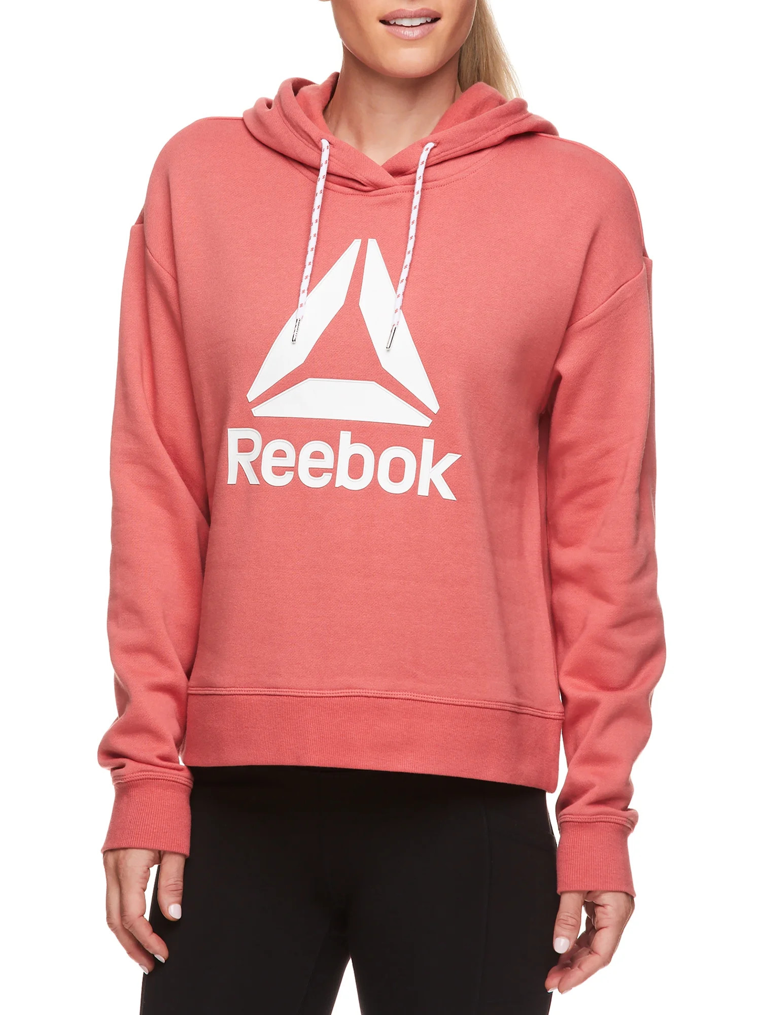 Reebok Womens Graphic Long Sleeve Cropped Hoodie - Walmart.com | Walmart (US)