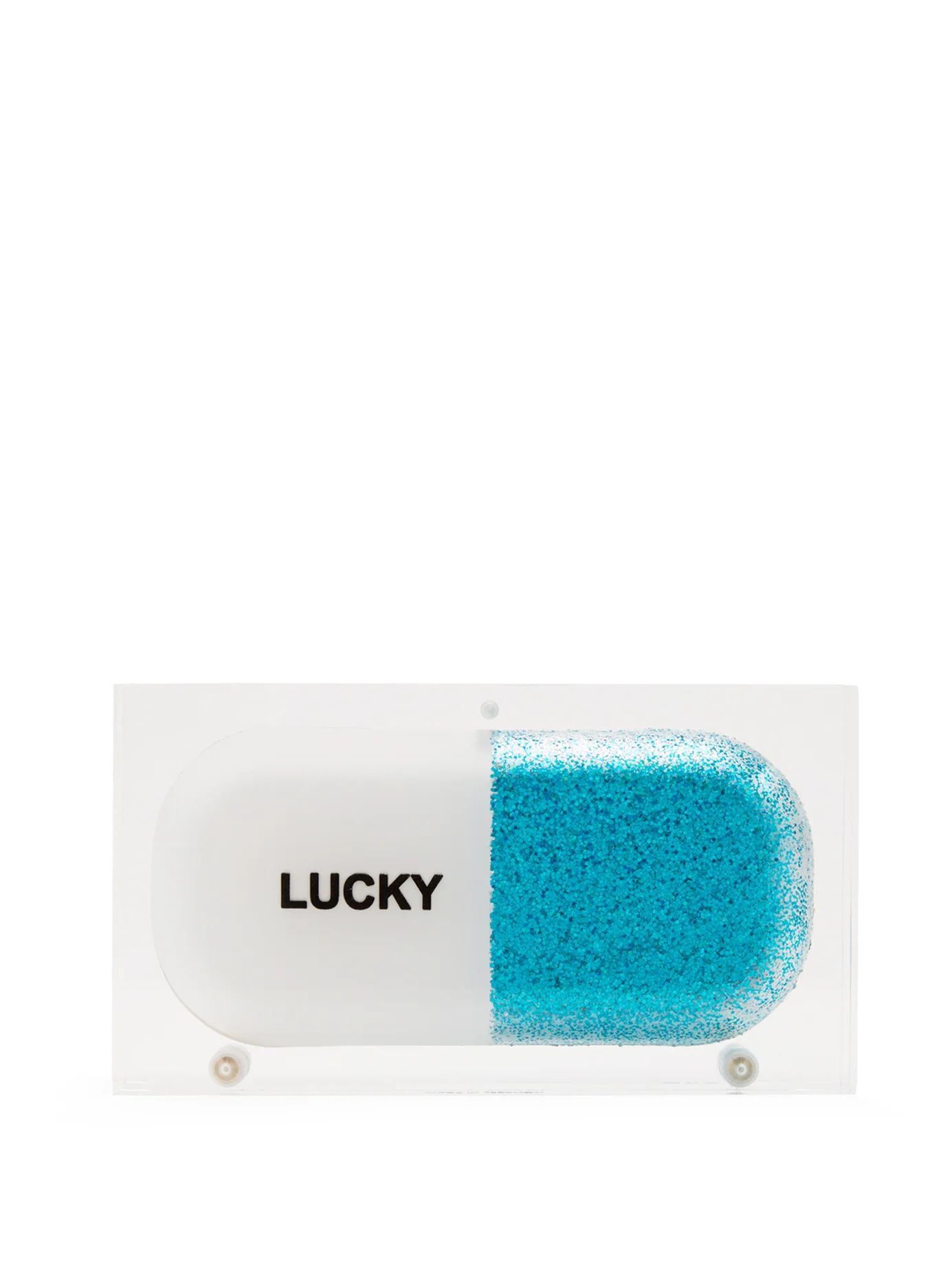 Lucky Pill glitter Perspex clutch | Matches (US)