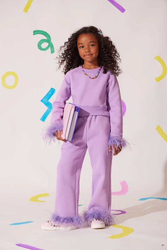 Lavender Feather Athletic Set | Lola + The Boys