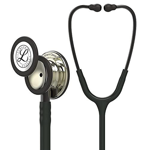 3M Littmann Classic III Monitoring Stethoscope, 5861, More Than 2X as Loud*, Weighs Less**, Stainless Steel Champagne-Finish Chestpiece, 27" Black Tube, Smoke Stem, and Headset | Amazon (US)